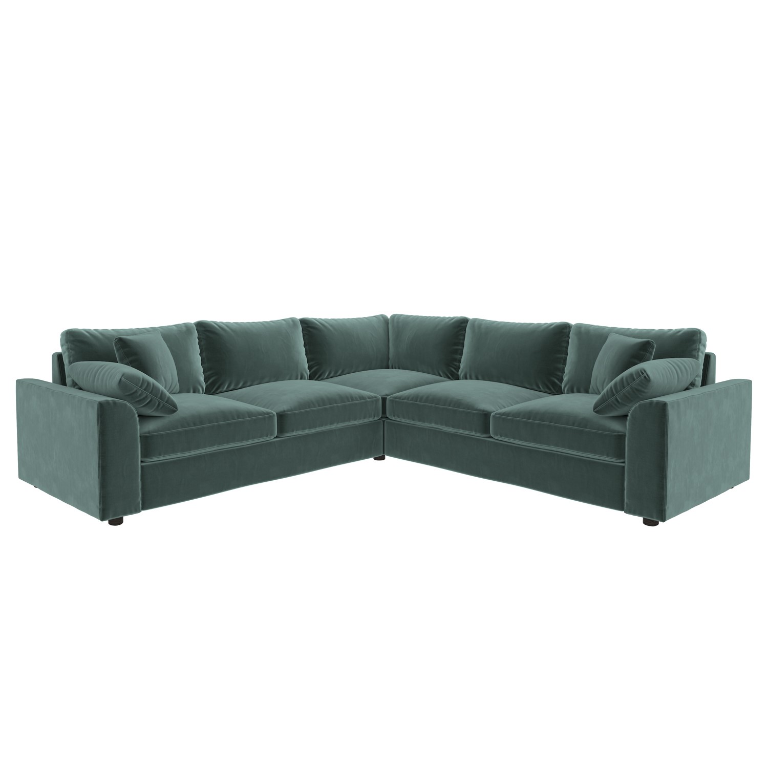 Read more about Large turquoise sustainable velvet corner sofa seats 5 tatum